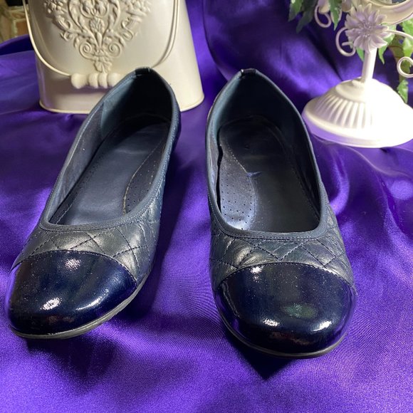 📌 Vaneli Quilted Leather Cap Toe Ballerina Flats - Picture 2 of 15